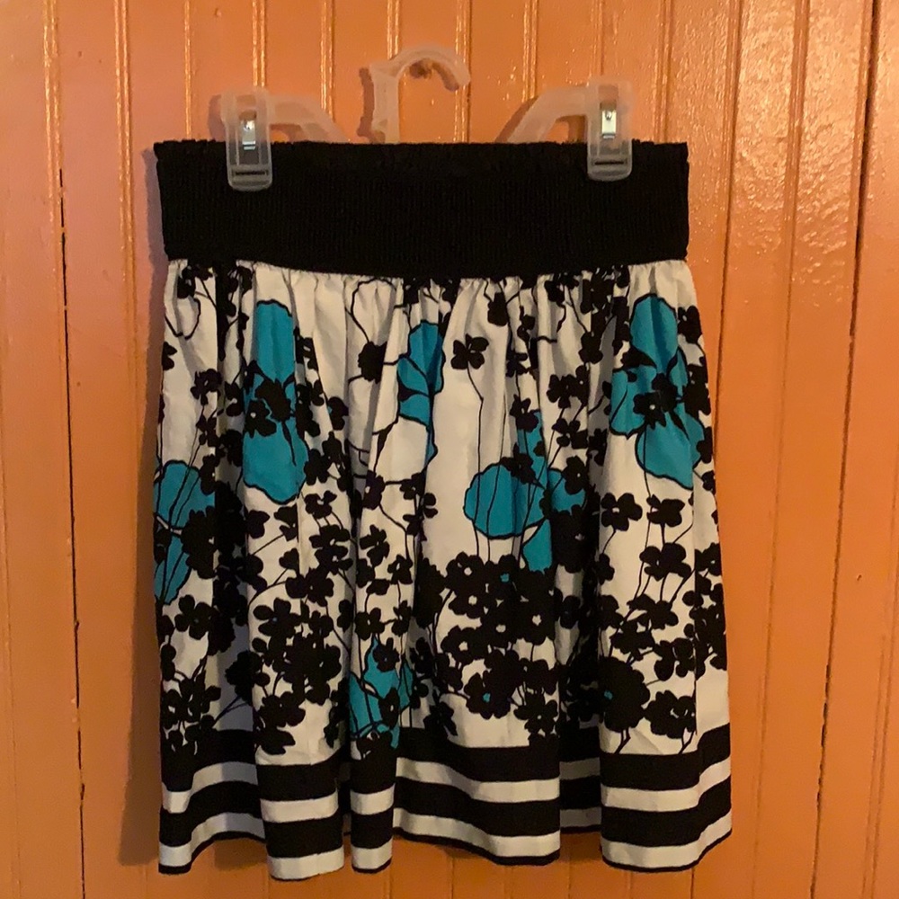 Blue flower Skirt, Size Small